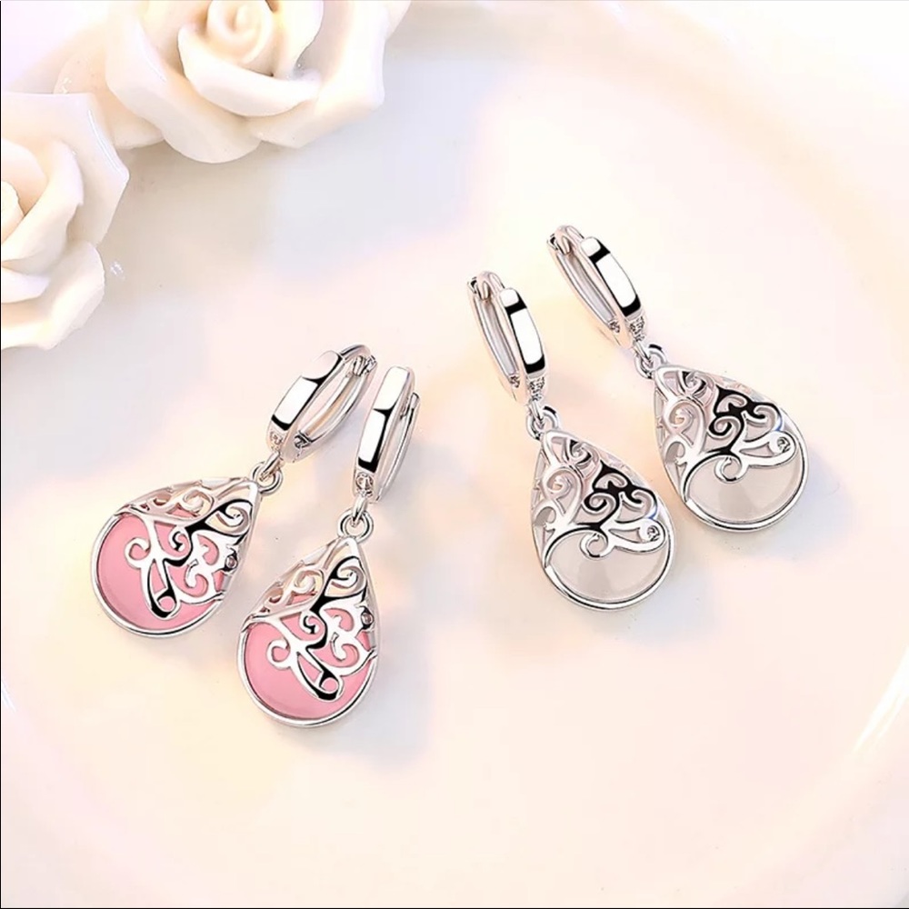 New Delicate Women’s 925 Silver Grils Earrings - Picture 2 of 4